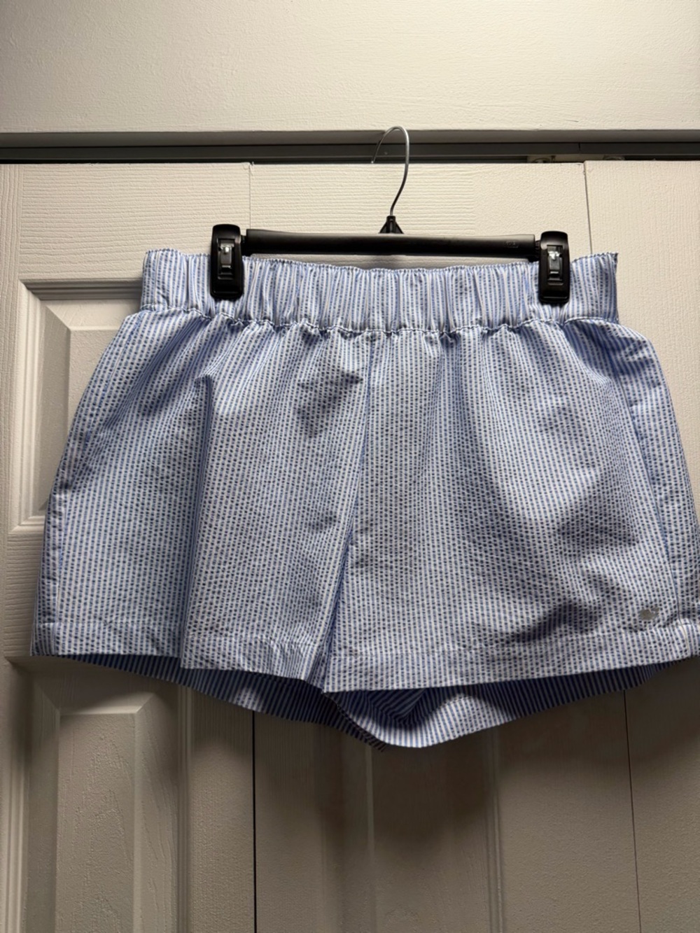 Vineyard Vines Light Blue & White Striped Athletic  Performance Shorts